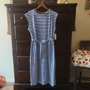 Sonoma Striped Blue and White Dress